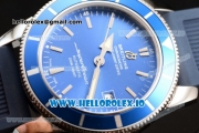 Breitling SuperOcean Heritage Swiss ETA 2836 Automatic Movement Steel Blue Dial and Stick Markers Rubber Strap (JF)