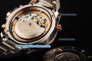 Raymond Weil Nabucco Swiss Valjoux 7750 Automatic Movement Steel Case with Rose Gold Bezel and Two Tone Strap