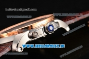 Cartier Calibre De Swiss ETA 2824 Automatic Steel Case with Diamonds Bezel and White Dial