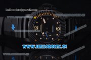 Panerai Luminor Submersible 1950 Carbotech 3 Days Automatic Asia ST25 Automatic PVD Case with Black Dial Dot Markers and Black Rubber Strap