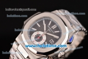 Patek Philippe Nautilus Swiss Valjoux 7750 Automatic Full Steel with Black Dial and Stick Markers - 1:1 Original (BP)