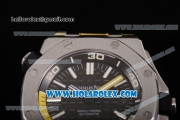 Audemars Piguet Royal Oak Offshore Diver Clone AP Calibre 3120 Automatic Steel Case with Black Dial Yellow Rubber Strap and White Stick Markers (EF)