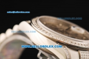 Rolex Day-Date Swiss ETA 2836 Automatic Movement Steel Case with Diamond Bezel and Diamond Strap