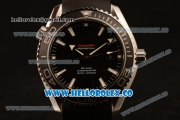 Omega Seamaster Planet Ocean 600M Co-Axial Clone Omega 8500 Automatic Steel Case with Stick Markers Black Dial and Black Rubber Strap (EF)
