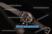 IWC Pilot's Watch Top Gun Chrono Swiss Valjoux 7750 Automatic PVD Case with Black Dial and Stick/Arabic Numeral Markers (J12)
