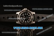 Breitling SuperOcean II Swiss ETA 2824 Automatic Steel Case with Black Dial and Black Rubber Strap (GF)