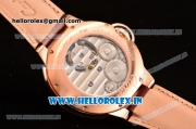 Cartier Ballon Bleu Tourbillon Seagull ST80 Tourbillon Manual Winding Rose Gold Case with White Dial and Diamonds Bezel