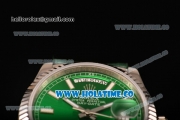 Rolex Day-Date Asia 2813/Swiss ETA 2836/Clone Rolex 3135 Automatic Steel Case with Stick Markers and Green Dial (BP)