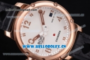 U-Boat Chimera Automatic Asia ST25 Automatic Rose Gold Case White Dial Black Leather Strap and Rose Gold Bezel