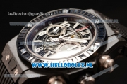 Hublot Big Bang Unico Chrono Swiss Valjoux 7750 Automatic PVD Case with PVD Bezel Skeleton Dial and Black Rubber Strap - 1:1 Original