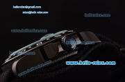 Rolex Explorer II Bamfor Asia 2813 Automatic PVD Case with Black Nylon Strap Black Dial White Markers