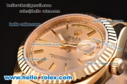 Rolex Day-Date Asia 2813 Automatic Gold Case/Strap with Gold Stick Markers