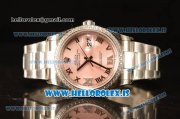 Rolex Datejust Pink Dial With Diamond Bezel Steel Rolex 3255