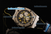 Audemars Piguet Royal Oak Offshore Jalan Bukit Bintang Swiss Valjoux 7750 Automatic Movement Titanium Case with Black Dial and Yellow Numerals-Limited Edition