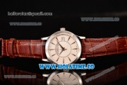 Patek Philippe Calatrava Swiss ETA 2824 Automatic Steel Case with Silver Stick Markers and White Dial