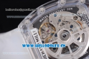 Richard Mille RM 011 Felipe Massa Flyback Chronograph Swiss Valjoux 7750 Automatic Sapphire Crystal Case with Skeleton Dial Rose Gold Inner Bezel and Aerospace Nano Translucent Strap