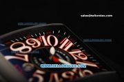 Franck Muller Black Cortez Swiss ETA 2892 Automatic Movement PVD Case with Black Dial and Arabic Numeral Markers