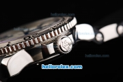 Ulysse Nardin Maxi Marine Automatic Movement Steel Case with White Dial and Black Rubber Strap