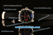 Tag Heuer Grand Carrera Calibre 36 RS Chrono Miyota OS20 Quartz Steel Case with Black Dial and Silver Markers