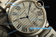 Cartier Ballon Bleu De Swiss ETA 2836 Automatic Steel Case/Bezel/Strap White Dial Roman Markers