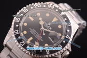 Rolex Vintage GMT Swiss ETA 2836 Automatic Full Steel with Black Dial