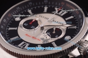 Ulysse Nardin Maxi Marine Chronograph Miyota Quartz Movement Steel Case with Black/Silver Dial