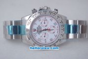 Rolex Daytona Oyster Perpetual Automatic with White Dial and Silver Number Marking-Graduated White Bezel