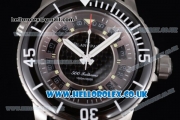 BlancPain Fifty Fathoms 500 Fathoms Japanese Miyota 8205 Automatic Steel Case with Brown Dial Stick Markers and Black Nylon Strap