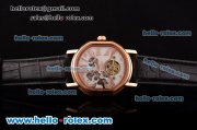Bvlgari Daniel Roth Carillon Tourbillon Asia 3836 Automatic Rose Gold Case with Black Leather Strap and White Dial