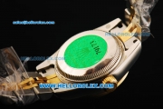 Rolex Datejust Automatic Movement Steel Case with Brown Dial and Gold Bezel-Two Tone Strap-Lady Model