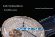 Cartier Rotonde De Asia ST25 Automatic Steel Case with Blue Leather Bracelet and Diamond Dial/Bezel
