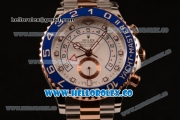 Rolex Yacht-Master II Chronograph Swiss Valjoux 7750 Automatic Two Tone Case with White Dial and Two Tone Bracelet - (BP)