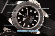 Rolex Submariner Stealth MK III Swiss ETA 2836 Automatic Steel Case with Black Nylon Strap and Steel/Ceramic Bezel - 2013 New