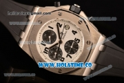 Audemars Piguet Royal Oak Offshore Chronograph Swiss Valjoux 7750 Automatic Steel Case with White Dial and Stick Markers (GF）