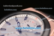 IWC Ingenieur Asia ST Automatic Rose Gold Case with Black Rubber Strap White Dial and PVD Bezel