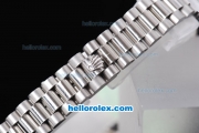 Rolex Datejust Oyster Perpetual Automatic Full White with Diamond Bezel and Diamond Marking-Lady Size