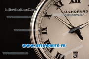 Chopard L.U.C 1937 Miyota 9015 Automatic Steel Case with Silver Dial and Black Leather Strap (AAAF)