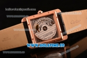 Cariter Tank MC Swiss ETA 2824 Automatic Rose Gold Case with Black Dial and White Roman Numeral Markers