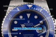 Rolex Submariner Clone Rolex 3135 Automatic Stainless Steel Case/Bracelet with Blue Dial and Dot Markers - 1:1 Original