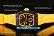 Richard Mille Jean Todt Limited Edition RM 036 Asia Seagull SH Automatic Carbon Fiber Case with Skelton Dial Orange Inner Bezel and White Markers