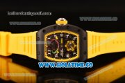 Richard Mille Jean Todt Limited Edition RM 036 Asia Seagull SH Automatic Carbon Fiber Case with Skelton Dial Orange Inner Bezel and White Markers
