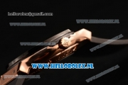 Hublot Classic Fusion Skeleton Tourbillon Rose Gold/PVD Case Asia Auto with Skeleton Dial and Black Leather Strap