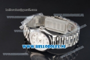 Rolex Datejust Swiss ETA 2671 Automatic Steel Case with White Dial Diamonds Markers and Steel Bracelet (BP)