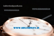 Breguet Classique Japanese Miyota 9015 Automatic Movement Rose Gold White Dial and Arabic Numeral Markers Leather Strap (FF)