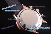 IWC Schaffhausen Quartz Movement Rose Gold Case with Black Dial and Rose Gold Marking