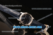 Omega De Ville Co-axial Chronograph Clone Omega 9300 Automatic Steel Case with Blue Dial and Blue Leather Strap (EF)