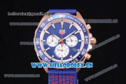 Tag Heuer Formula 1 Miyota Quartz Rose Gold Case with Stick Markers Blue Dial and Blue Nylon Strap