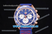 Tag Heuer Formula 1 Miyota Quartz Rose Gold Case with Stick Markers Blue Dial and Blue Nylon Strap