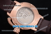 U-Boat Chimera Automatic Asia ST25 Automatic Rose Gold Case White Dial Brown Leather Strap and Rose Gold Bezel