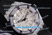 Audemars Piguet Royal Oak Offshore Diver Asia 4813 Automatic Steel/Diamonds Case with White Dial and Stick Markers